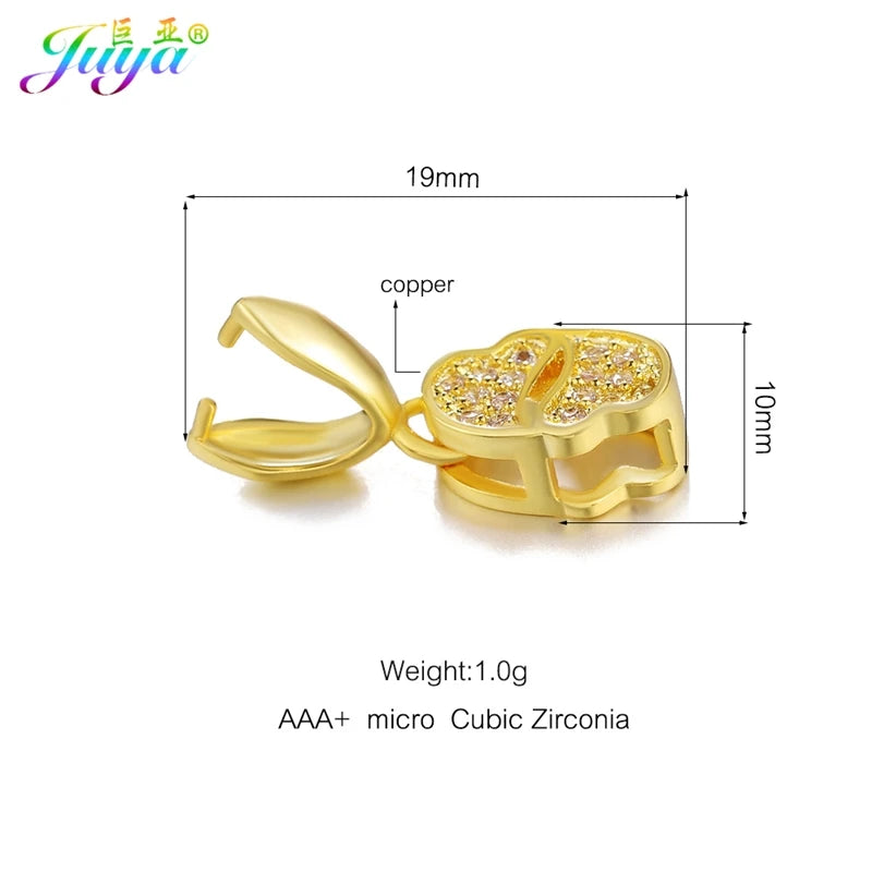 DIY Jewelry Pinch Clamp Clip Bails Pendant Clasp for Women
