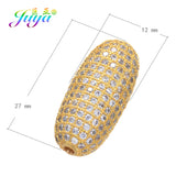Copper Beads Oval Charm Beads Zircon Women Jewelry Making