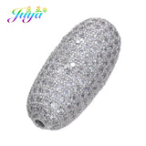Copper Beads Oval Charm Beads Zircon Women Jewelry Making