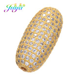 Copper Beads Oval Charm Beads Zircon Women Jewelry Making