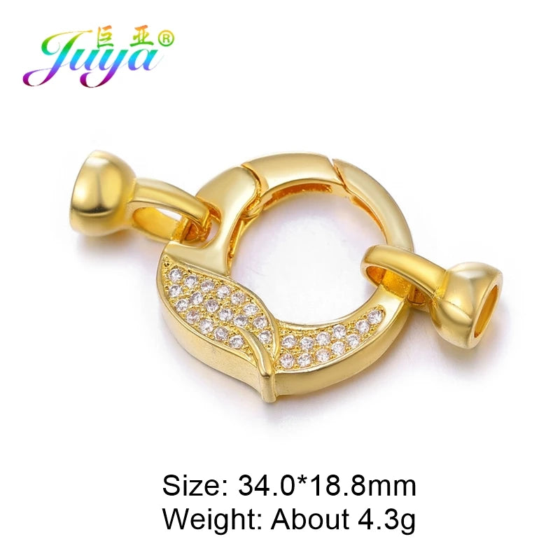 DIY Pearls Bracelet Necklace Making Spring Clasps