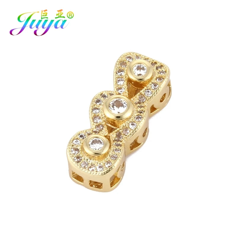 Natural Stones Pearls Jewelry Making Supplies 3 Holes Spacer Bars