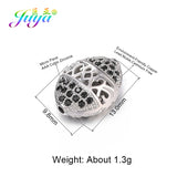 DIY Oval Beads Micro Pave Zircon Charm Beads Natural Stones Beading
