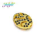 DIY Oval Beads Micro Pave Zircon Charm Beads Natural Stones Beading
