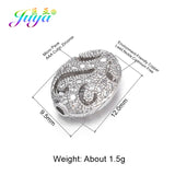 DIY Oval Beads Micro Pave Zircon Charm Beads Natural Stones Beading