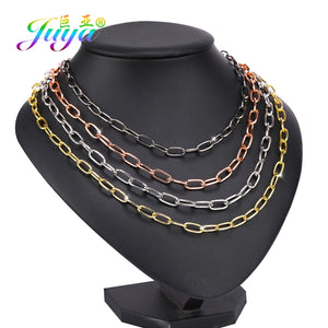 DIY Pendant Choker Necklace Mesh Chains Carabiner Screw Clasps Punk Jewelry