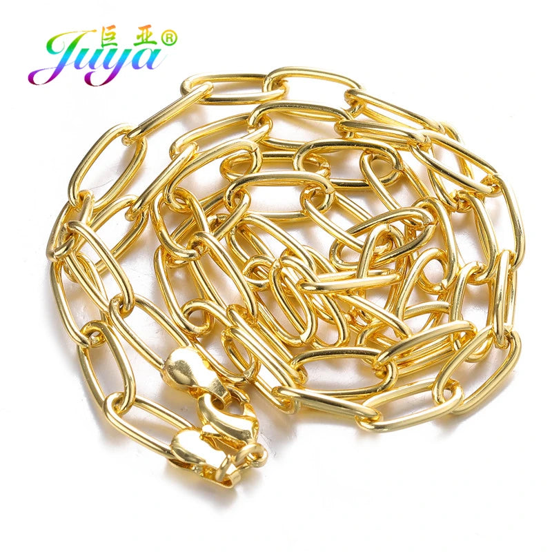 DIY Pendant Choker Necklace Mesh Chains Carabiner Screw Clasps Punk Jewelry