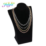 DIY Pendant Choker Necklace Mesh Chains Carabiner Screw Clasps Punk Jewelry