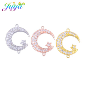 Islamic Jewelry Connectors Qamis Allah Moon for DIY Making