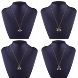Crystal Insect Pendant Necklace for Women Girls