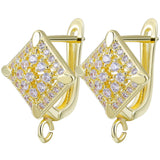 18K Silver Plated Fasteners Earwire Hooks For DIY Earrings