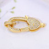 18K Plated Spring Fastener Lock Clasps for Jewelry Making