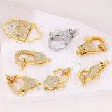 18K Plated Spring Fastener Lock Clasps for Jewelry Making