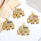 18K Gold Plated Zircon Hamsa Hand Charms