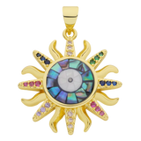 18K Plated Cowrie Evil Eye Charms for DIY Talisman Pendant
