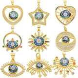 18K Plated Cowrie Evil Eye Charms for DIY Talisman Pendant