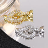 18K Silver Plated Bead Pearls Jewelry Fastener Locks Closure