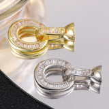 18K Silver Plated Bead Pearls Jewelry Fastener Locks Closure