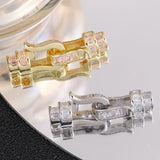 18K Silver Plated Bead Pearls Jewelry Fastener Locks Closure