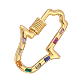 Screw Lock Carabiner Clasps Accessories for DIY Mesh Chains