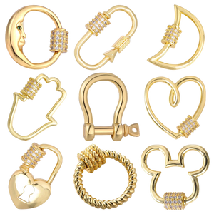 Screw Lock Carabiner Clasps Accessories for DIY Mesh Chains