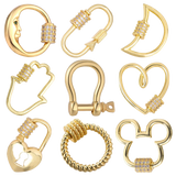 Screw Lock Carabiner Clasps Accessories for DIY Mesh Chains