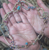 Spiral Locket Pendant Carabiner Clasps for DIY Punk Chains Jewelry