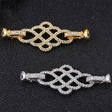 CZ Multirows Closure Fasteners Lock Clasp for DIY Jewelry Making