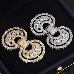 CZ Multirows Closure Fasteners Lock Clasp for DIY Jewelry Making