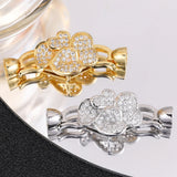 CZ Multirows Closure Fasteners Lock Clasp for DIY Jewelry Making