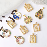 Rainbow Smile Face Angel Slipper Charms For Pendant DIY Christmas Gift