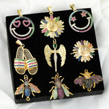 Rainbow Smile Face Angel Slipper Charms For Pendant DIY Christmas Gift