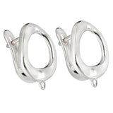 Silver Plated Earring Hooks DIY Needlework Dangle Charms Earrings Making