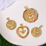18K Plated Tree Of Life Sun Moon Charm Pendants