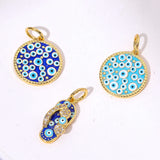 18K Plated Tree Of Life Sun Moon Charm Pendants