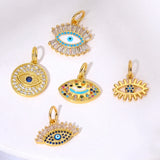 18K Plated Tree Of Life Sun Moon Charm Pendants