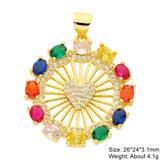18K Plated Tree Of Life Sun Moon Charm Pendants