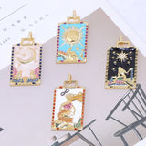 Colorful Enamel Moon Star Evil Eye Charms for DIY Jewelry Making