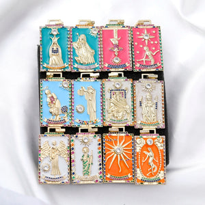 Colorful Enamel Moon Star Evil Eye Charms for DIY Jewelry Making