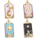 Colorful Enamel Moon Star Evil Eye Charms for DIY Jewelry Making