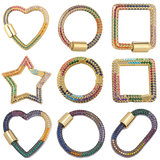 Screw Bolt Fasteners Carabiner Clasps for DIY Mesh Chains Jewelry