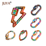 Rainbow Lock Carabiner Screw Clasp Jewelry Hanging Chain Pendants