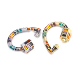 Rainbow Lock Carabiner Screw Clasp Jewelry Hanging Chain Pendants