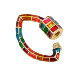 Rainbow Lock Carabiner Screw Clasp Jewelry Hanging Chain Pendants
