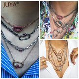 Rainbow Lock Carabiner Screw Clasp Jewelry Hanging Chain Pendants