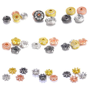 Women's Flower Spacers Charm Beads for DIY Earrings