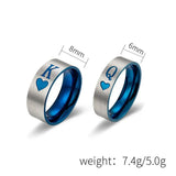 Smooth Stainless Steel Rings Sliver Couple Women Men Wedding Jewelry