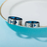 Smooth Stainless Steel Rings Sliver Couple Women Men Wedding Jewelry