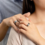 Smooth Stainless Steel Rings Sliver Couple Women Men Wedding Jewelry