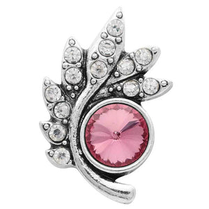 Flower Love Cross Crystal Birthstone Snap Button Bracelet DIY